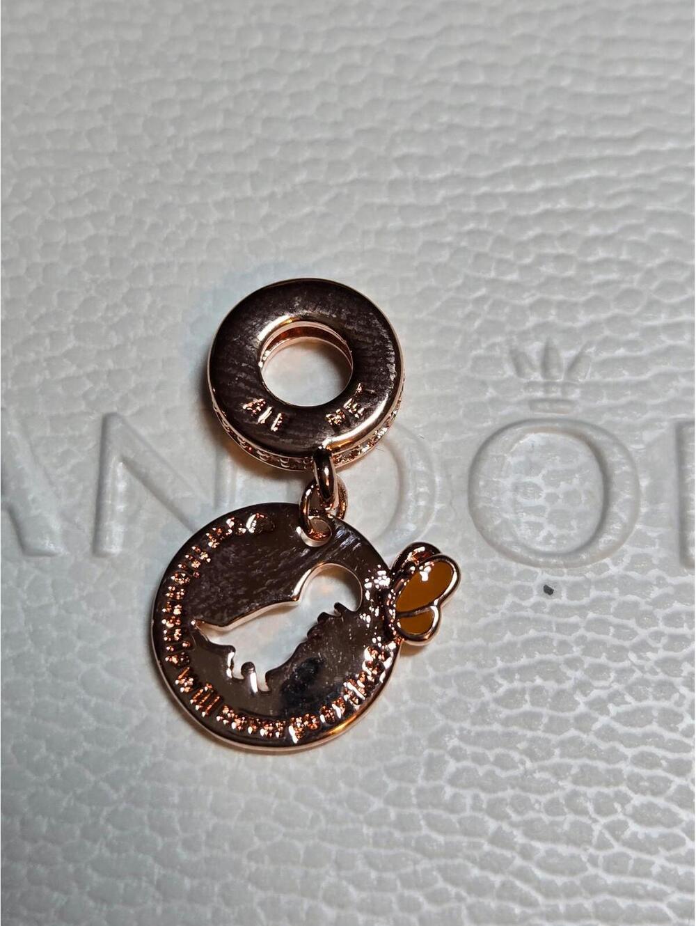 Pandora s925 ale charm dinosaur rose gold friendship
